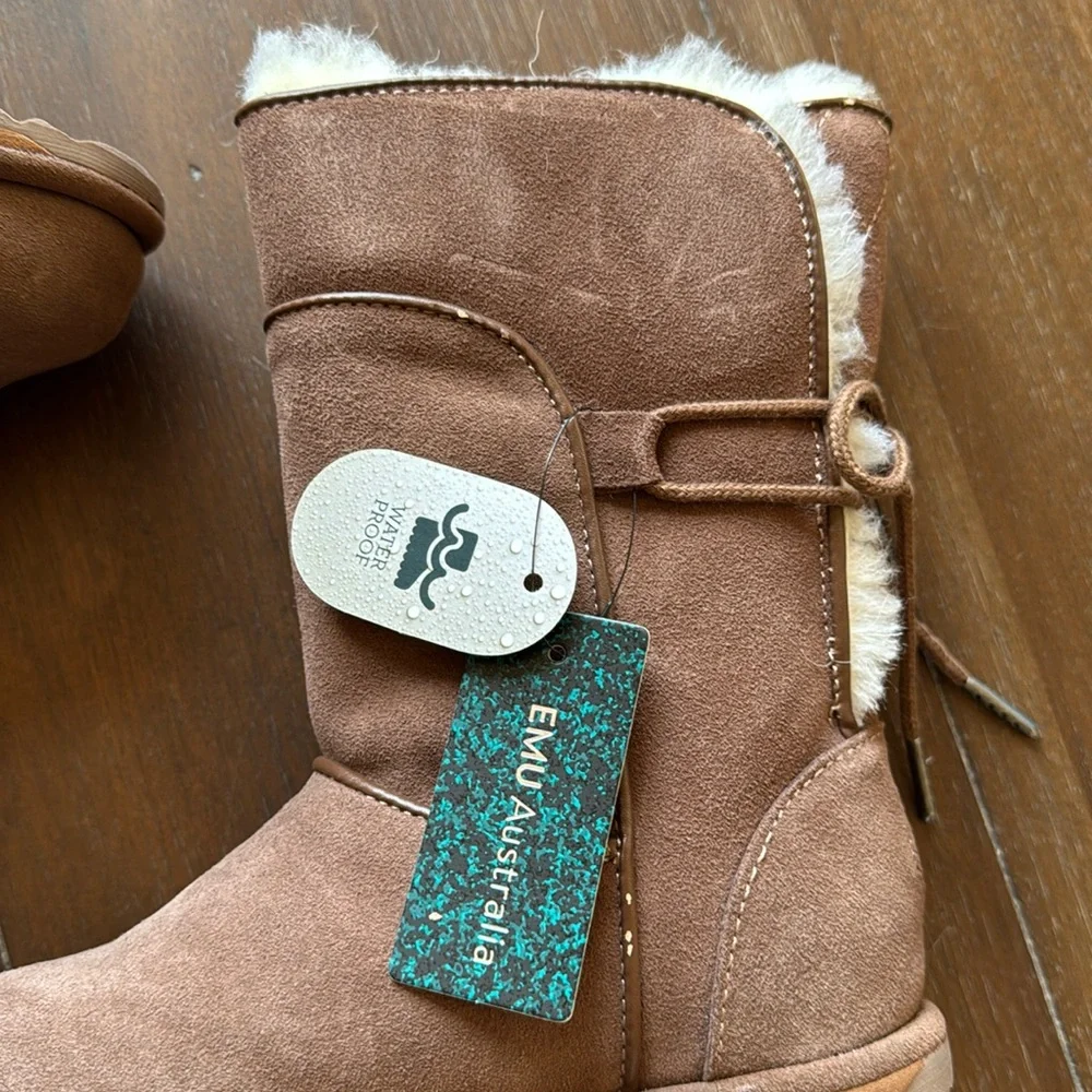 New Size 12 EMU Australia Airlie Suede merino wool lining waterproof boots